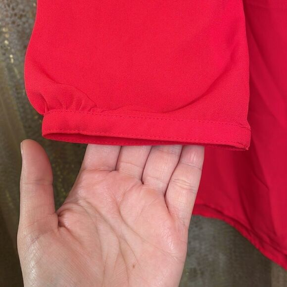 NWT Express hot pink/red tunic style blouse, oversized and flowy, size S - Picture 4 of 5